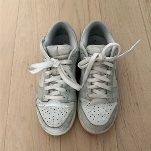 Nike Dunk Low Triple White Leather Sneakers